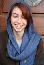 Oaklea Design- Midnight Rendevous Hooded Scarf by Linda Lakes -Free