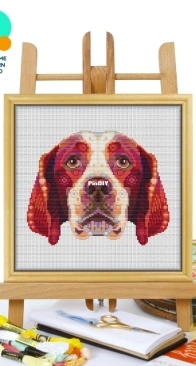 Awesome Pattern Studio - CS2235 - Mandala Irish Red and White Setter XSD