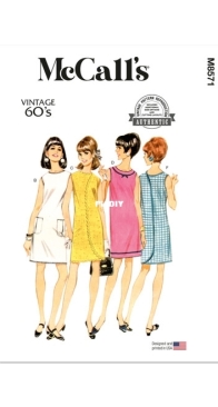 McCalls - M8571 - Vintage 1960s Misses Wrap-a-Rounder Dress - Sizes S-XXL