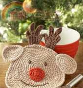 Lily sugar n cream Reindeer Dishcloth - Free