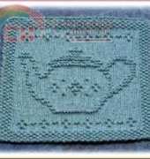 TeaPot Dishcloth by Rachel van Schie