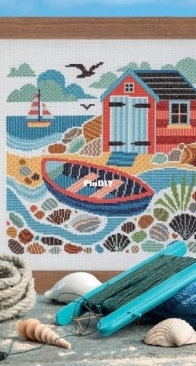 Costal Collage by Emma Congdon from Cross Stitcher 423 PCS + XSD