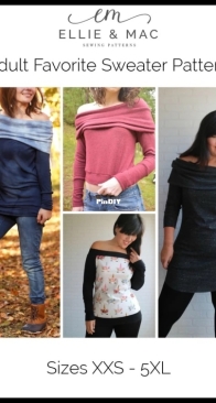 Ellie and Mac - Favorite Sweater - Sizes XXS-5XL - English + French