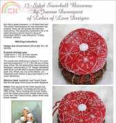 15-sided snowball biscornu
