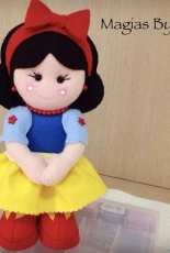 Magias by Cris, vetorizado por Lia Cris - Branca de Neve/ Snow White felt Pattern - Portuguese