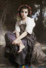 Golden Kite 159 . At the Edge of the River Adolphe-William Bouguereau
