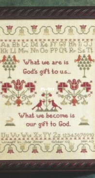Our Gift To God bt Julie A. Zimmer from Stitchers World June 2000 - XSD