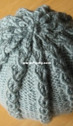 Eyelet Cables Baby Hat by Malin Joanna-Free