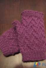 Twisted Trellis Fingerless Gloves by Marilyn Giselle Maupin-English-Free