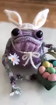 Toad Easter bunny hat by Maggie L. Wood - Free