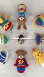 Knitables-Chocolate Egg Cosies by Sarah Gasson-Free