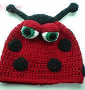 Jezebear Designs - Lady Bug, Lady Bug, Fly Away Home Beanie