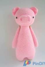 Little Bear Crochets - J A Poolvos - Pig With Owl Backpack - Russian - Free