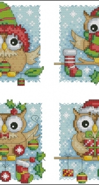 Durene Jones DJXS2392 Christmas Owl PCS