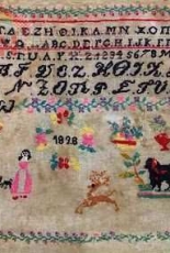 Greek Sampler 1828 by The Traveling Stitcher - Repro