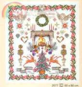 Thea Gouverneur 2077 - Christmas Sampler / Kerst Merklap