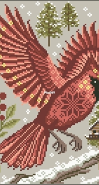 Cottage Garden Samplings CGS-1132-A Year in the Woods II #7 The Northern Cardinal  SAGA