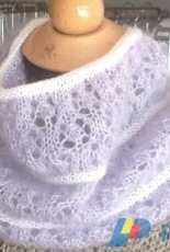 Yarn Along the Rockies-Snow Queen Cowl by Tea for Ewe-Free