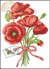 Vervaco 70.044 Poppies bouquet pcs