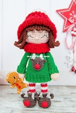 One and Two Company - Carolina Guzman - Ginger the Christmas Dolly amigurumi- Spanish