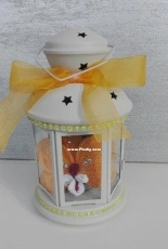Lantern with orchid