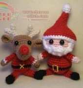 Taschenmaedchen - Katharine Suchard -  Santa and Reindeer