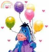 Vervaco 70.985 Eeyore and balloons