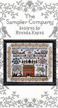 The Sampler Company - Red House Sampler by Brenda Keyes - XSD