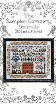 The Sampler Company - Red House Sampler by Brenda Keyes - XSD
