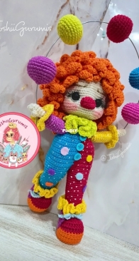 Joshii Gurumis - Ana Jocelyn Ayometzi Carreto - Confetti the Clown - Confetti el Payasito - Spanish