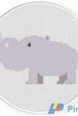 Daily Cross Stitch - Cute Hippo