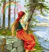 Goblenset 511 Fata cu mandolina