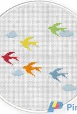 Daily Cross Stitch - Bird Formation