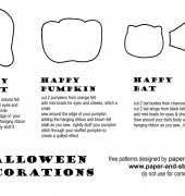 Halloween Decorations Felt Pattern by Paper and String Sarah Poulton