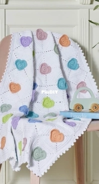 Anchor Crafts - Teresa Augusto - Granny Squares Baby Blanket - Free