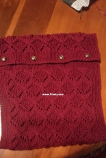 short red scarf