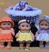 Gingham Tote Tykes 8.5in Lil Cutesies Dolls crochet