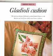 discovering needle craft embroidery project 87 gladioli cushion