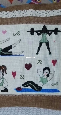 cross stitch sports cushion