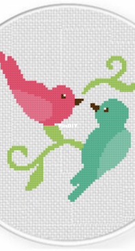 Daily Cross Stitch - Bird Couple