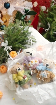Christmas Tree Ornament Bear - Мишка елочная игрушка - Sabina Gyulmagomedova - S.morem.vnutri -