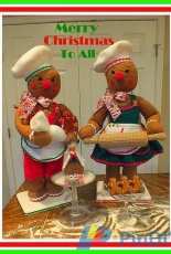 Connie Hughes Designs - Connie Hughes - Chip and Cookie Gingerbread  Dolls