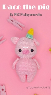 Tulip Yarn Craft - Ines Abad - Paco the pig - Free