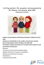 Sweater and sweatpants for Disney Animators Dolls 16"inch by  CSKraft