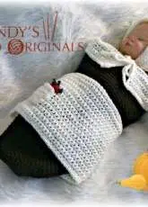 Sandys Cape Cod Originals- Sandy Powers- 629 Pilgrim Baby Girl Cocoon Hat