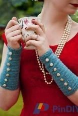 Fleur Arm Warmers by Jemima Bicknell -Free