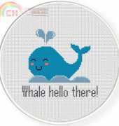 Daily Cross Stitch - Whale Hello There