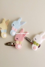 Gingermelon - Free Tutorial Bunny Barrette and Brooch