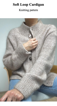 Soft Loop Cardigan by Natalja Ledvanova - Casual Knits Studio