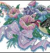 Dimensions 06971 - Hummingbird and Morning Glories